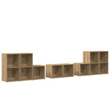 TV Cabinet Set Wall-mounted 8 pcs Artisan Oak Engineered Wood 3393275
