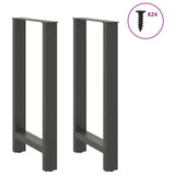 ZNTS Coffee Table Legs Anthracite 2 pcs 50x cm Steel 4013330