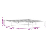 Metal Bed Frame without Mattress Black 180x200cm 373659