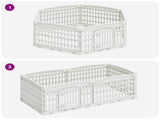 6 Panel Dog Playpen White 122 x 106 x 40 cm Plastic 42027217