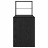Desk with Shelf Black Oak 113 x 54 x 120 cm Engineered Wood 869275