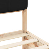 Bed Frame with Upholstered Headboard Black 140 x 200 cm 3398196