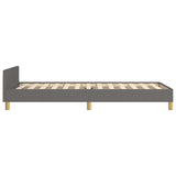 Bed Frame without Mattress Dark Grey 90x190cm Single Fabric 349888