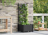 Garden Planter Black 40 x 40 x 143 cm Plastic 42002836