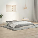 Bed Frame without Mattress White 120x190 cm Small Double Solid Wood Pine 823475