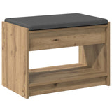 Hall Bench with Cushion with Shelf Artisan Oak 63 x 38 x 45 cm 891575