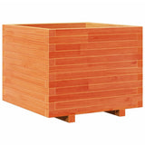 Garden Planter Wax Brown 60x60x49.5 cm Solid Wood Pine 847360