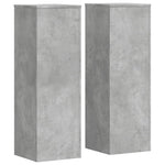 Plant Stands 2 pcs Concrete Grey 33x33x100 cm Engineered Wood 3307885