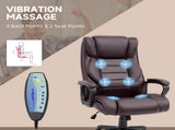 Office Chair with 6-Point Maaage, PU Desk Chair with Padded Seat and Armrest, Computer Chair with T3398P329519