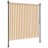 Outdoor Roller Blind Orange and White 150x270 cm Fabric&Steel 368770