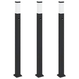 Bollard Lights with Sensor 3 pcs 110 cm Black IP44 4006082