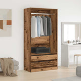 Wardrobe Old Wood 100x50x200 cm Engineered Wood 3318626