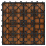 22 pcs Decking Tiles 30x30cm 2 sqm WPC Grey 277801