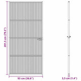 Home Door 93 x 201.5 x 3.5 cm Aluminium and Tempered Glass 42025245