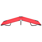 Folding Sun Lounger Red Steel 47756