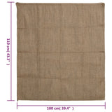 Jute Sacks 10 pcs 100x110 cm 100% Jute 340 gsm 155788