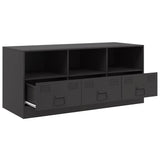 TV Cabinet Black 99x39x44 cm Steel 841733
