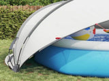 Pool Dome Folding Manual Grey and Orange 472 x 460 x 229 cm 42001118