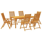 7 Piece Garden Dining Set 180x90x75 cm Solid Wood Acacia 3295258