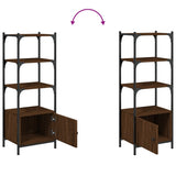 Bookcase 3-Tier Brown Oak 41x30x109.5 cm Engineered Wood 839002