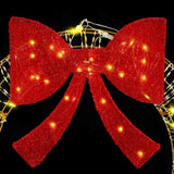 Wreath with 60 LEDs Warm white 76 x 76 x 8 cm PET 42019136