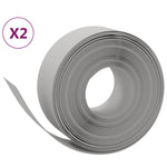 Garden Edgings 2 pcs Grey 10 m 20 cm Polyethylene 3155452
