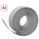 Garden Edgings 2 pcs Grey 10 m 20 cm Polyethylene 3155452