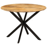 Dining Table 110x78 cm Solid Wood Mango and Steel 338454