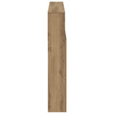Headboard Cabinet Artisian Oak 120x19x103.5 cm Engineered Wood 856867