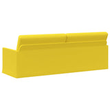 3 Seater Sofa Light Yellow 220 x 81 x 82 cm Fabric 42041148