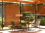 Dining Set Grey PE Rattan, Powder-Coated Steel, Glass Compact 3072477