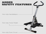 Stepper w/ Handle Hand Grip Workout Fitness Machine For Fitness Aerobic Exercise Home Gym Grey T3398P349148