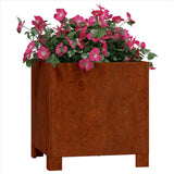Planters with Legs 2 pcs Rusty 30x30x30 cm Corten Steel 823679