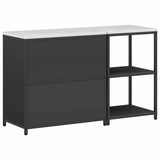 Kitchen Storage Set HATTEM 2 pcs Black Cold-rolled Steel 3392680