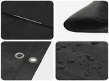 Tarpaulin with Eyelets Anthracite Grey 8 x 12 m 180 gsm PE 42039462