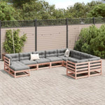 ZNTS 10 Piece Garden Sofa Set Solid Wood Douglas Fir 3299638