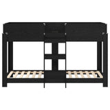 Bunk Bed for Kids Black Oak 75 x 190 cm Engineered Wood 3410540