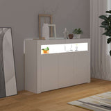 Sideboard with LED Lights White 115.5x30x75 cm 804337