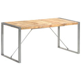 Dining Table 160x80x75 cm Solid Rough Mango Wood 321563