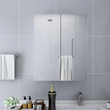 Bathroom Mirror Cabinet White 60x15x75 cm MDF 323607