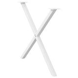 Dining Table Legs X-Shaped 2 pcs White 90x cm Steel 4012925