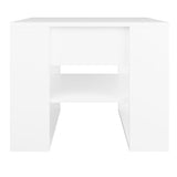 Coffee Table White 55.5x55x45 cm Engineered Wood 810908