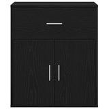 Sideboard with Drawer Black Oak 60 x 31 x 70 cm Engineered Wood 871397