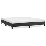 Bed Frame without Mattress Black California King Faux Leather 346938