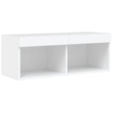 6 Piece TV Wall Units with LED White Engineered Wood 3216732