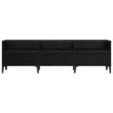 TV Cabinet Black Oak 150 x 30 x 45 cm Engineered Wood and Iron 879485