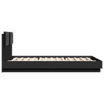 ZNTS Bed Frame without Mattress Black 120x200 cm 3209927