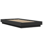Bed Frame with LED Lights without Mattress Black 100x200cm 3281113