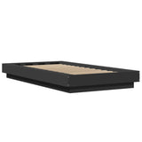 Bed Frame with LED Lights without Mattress Black 100x200cm 3281113