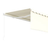 Manual Retractable Awning with Blind 4x3m Cream 3069297